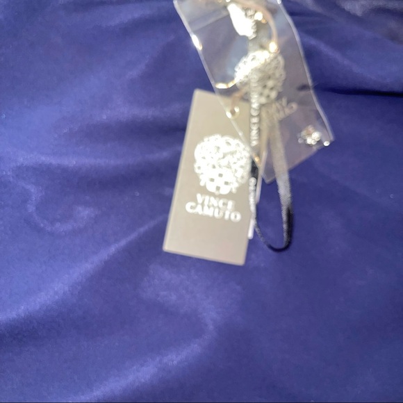 Vince Camuto Chiffon Cape Back Shift Dress NAVY 2 - Picture 12 of 17